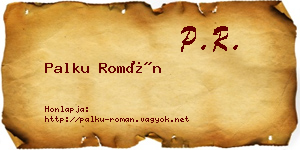 Palku Román névjegykártya
